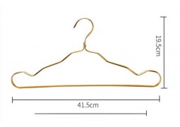 Плечики алюмінієві для пальто 41,5х1,2см (світл.золото)